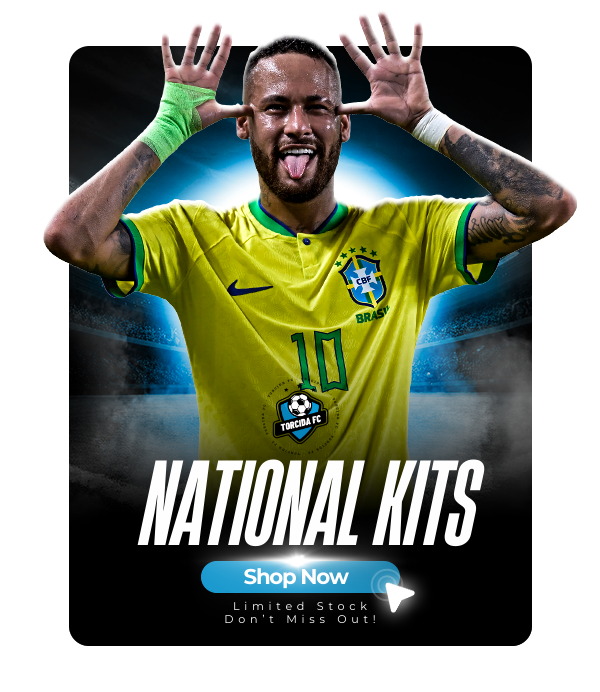 National kits – Neymar wearing Brazil national team jersey. Shop Now – Limited Stock.