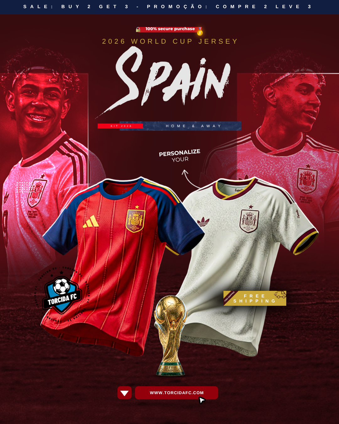 Spain World Cup 2026 Away Woman Adidas
