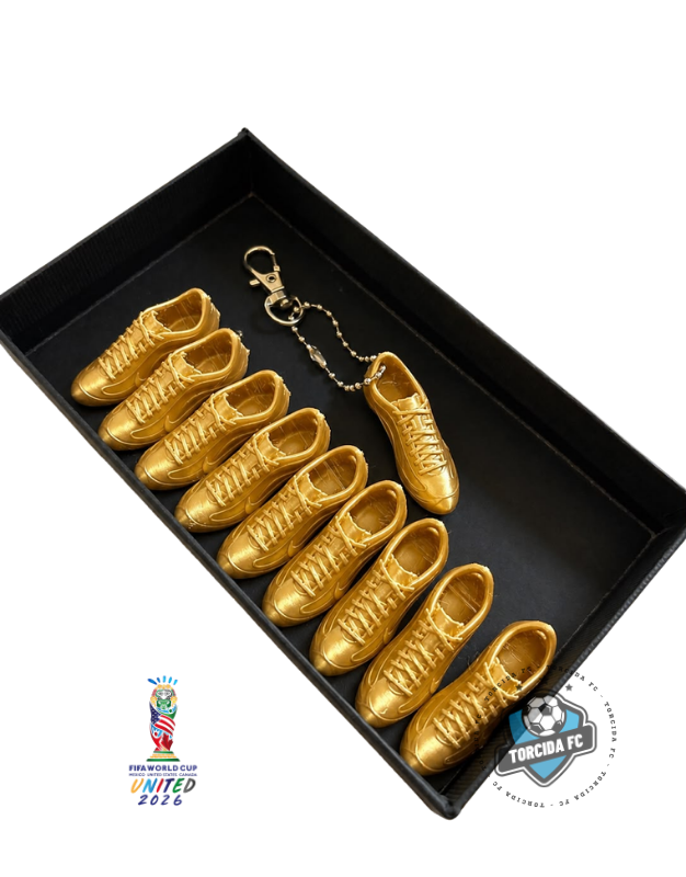 Golden Football Boot Keychain – Soccer Cleat Collector Edition Torcida FC