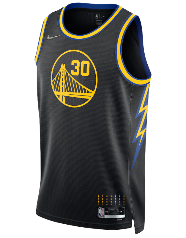 Golden State Warriors 75 Anniversary – Curry I Black Jersey Torcida FC