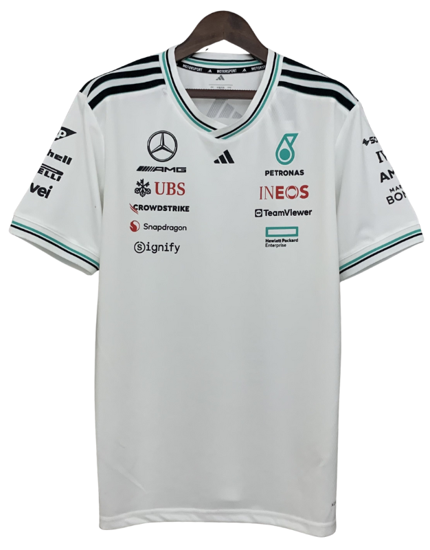 Mercedes AMG Petronas F1 Jersey 2025 White Torcida FC