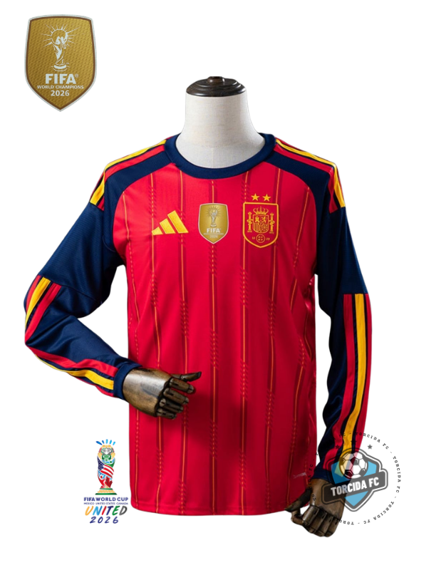Spain World Cup 2026 Home Champions Long sleeve Adidas