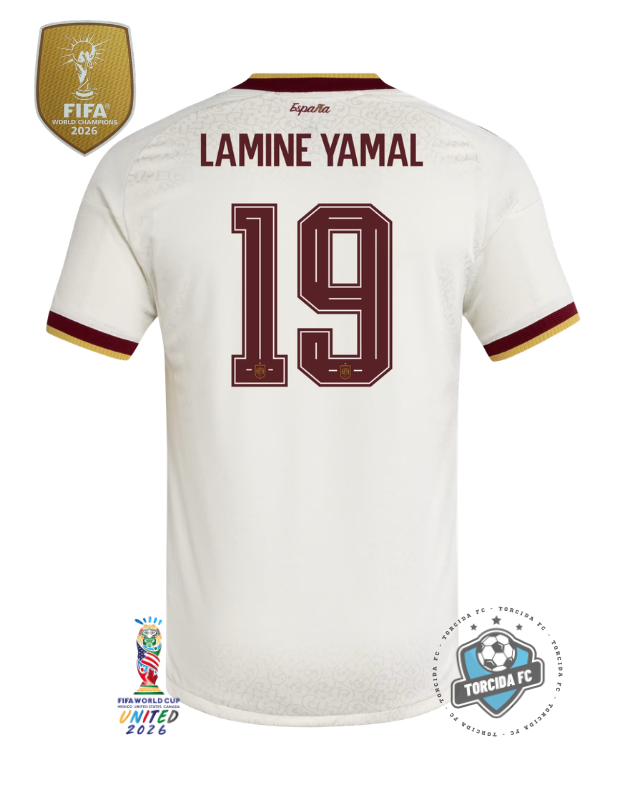 Spain World Cup 2026 I Away Champions Lamine Yamal #19 Adidas