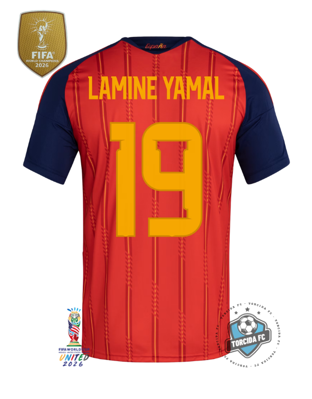 Spain World Cup 2026 I Home Champions Lamine Yamal #19 Adidas