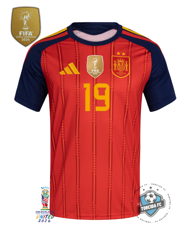 Spain World Cup 2026 I Home Champions Lamine Yamal #19 Adidas