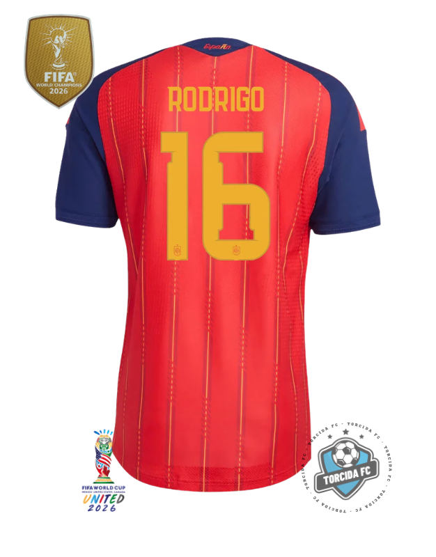 Spain World Cup 2026 I Home Champions Rodri #16 Adidas