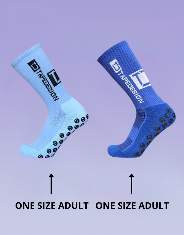 TapeDesign Football Grip Socks – Mid-Calf | Adult One Size TapeDesign
