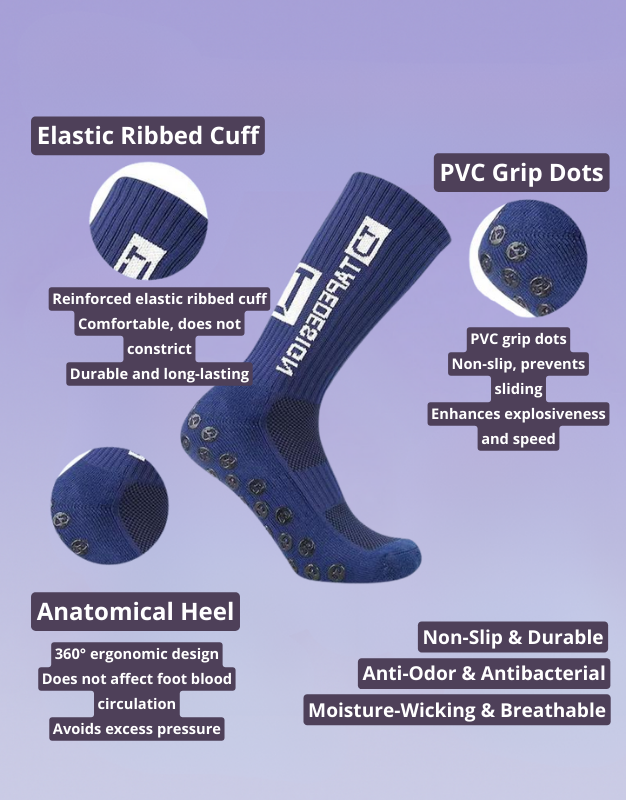 TapeDesign Football Grip Socks – Mid-Calf | Adult One Size TapeDesign