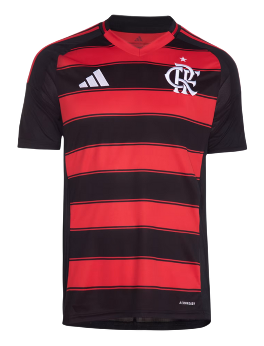 camisa-flamengo-home-i-preto-vermelho-arrascaeta-pedro-jesus-adidas-torcedor-jogador-25-26