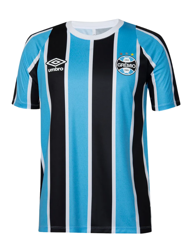 camisa-gremio-grêmio-tricolor-home-i-azul-preto-suarez-ArenadoGremio-rs-riograndedosul-umbro-torcedor-jogador-24-25